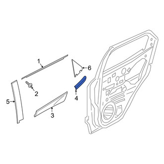 Ford OE - Center Left Door Applique