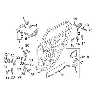 Ford OE - Front Left Door Latch Assembly