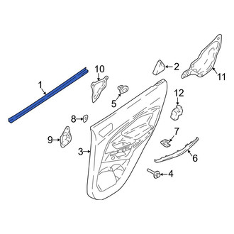 Ford OE - Center Left Door Window Belt Weatherstrip