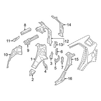Ford OE - Quarter Panel - Inner Structure