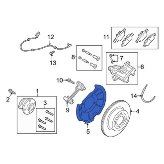 Ford OE - Rear Left Brake Dust Shield