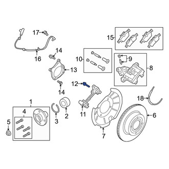 Ford OE - Disc Brake Caliper Anchor Plate Bolt