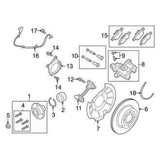 Ford OE - Rear Suspension - Brake Components (AWD)