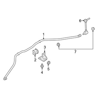 Ford OE - Rear Suspension - Stabilizer Bar & Components (AWD)