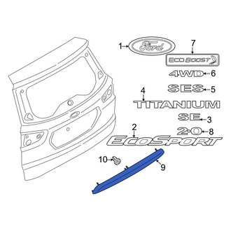 Ford OE - Rear License Plate Light Assembly