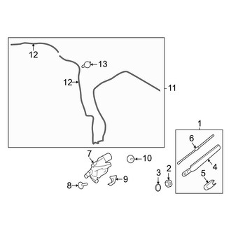 Ford OE - Rear Windshield Washer Hose
