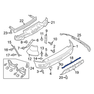 Ford OE - Rear Left Bumper Cover Support Rail