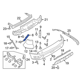 Ford OE - Rear Left Bumper Cover Support Rail
