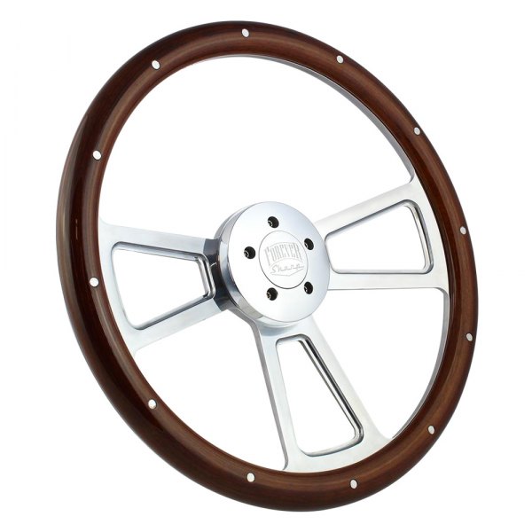 Forever Sharp® - Muscle Style Steering Wheel with Rivets and Polished Spokes