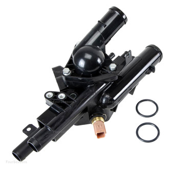 Four Seasons® - Engine Coolant Water Outlet and Thermostat Housing Kit with Thermostat