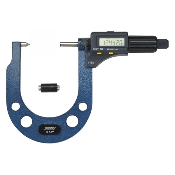 Fowler High Precision® - 0.3" to 1.7" Electronic Extended Range Disc Brake Micrometer
