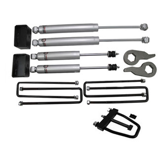 Freedom Off-Road® - 1"-3" x 3" Front and Rear Leveling Torsion Keys with Front Shocks and Torsion Key Tool