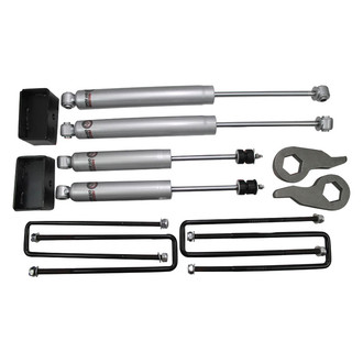 Freedom Off-Road® - 1"-3" x 3" Front and Rear Leveling Torsion Keys with Front Shocks
