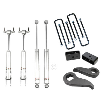 Freedom Off-Road® - 3" x 2" Front and Rear Leveling Torsion Keys with Shocks