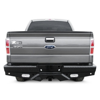 Frontier Truck Gear® - Diamond Series Full Width Black Powder Coated Rear HD Bumper