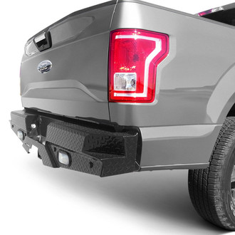 Frontier Truck Gear® - Diamond Series Full Width Black Powder Coated Rear HD Bumper