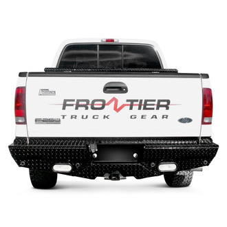 Frontier Truck Gear® - Diamond Series Full Width Black Powder Coated Rear HD Bumper