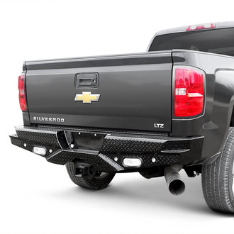 Frontier Truck Gear® - Diamond Series Full Width Black Powder Coated Rear HD Bumper