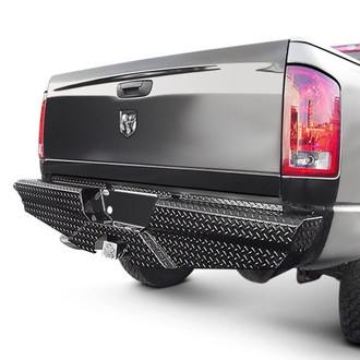 Frontier Truck Gear® - Diamond Series Full Width Black Powder Coated Rear HD Bumper