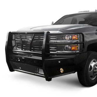 Frontier Truck Gear® - Pro Series Full Width Black Front HD Bumper with Full Grille Guard