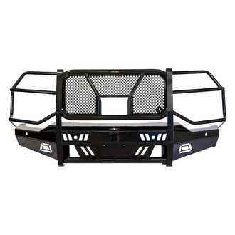 Frontier Truck Gear® - Pro Series Full Width Black Powder Coated Front HD Bumper with Full Grille Guard
