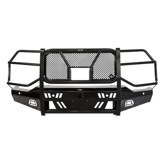Frontier Truck Gear® - Pro Series Full Width Black Powder Coated Front HD Bumper with Full Grille Guard
