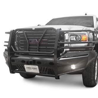 Frontier Truck Gear® - Pro Series Full Width Black Front HD Bumper with Full Grille Guard