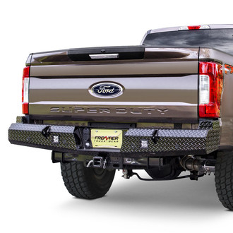 Frontier Truck Gear® - Sport Series Full Width Black Powder Coated Rear HD Bumper