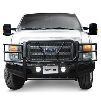 Frontier Truck Gear® - Original Series Full Width Black Powder Coated Front HD Bumper with Full Grille Guard