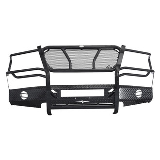 Frontier Truck Gear® - Original Series Full Width Black Powder Coated Front HD Bumper with Full Grille Guard