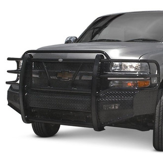 Frontier Truck Gear® - Original Series Full Width Black Powder Coated Front HD Bumper with Full Grille Guard