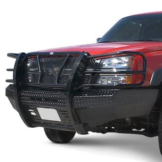 Frontier Truck Gear® - Original Series Full Width Black Powder Coated Front HD Bumper with Full Grille Guard