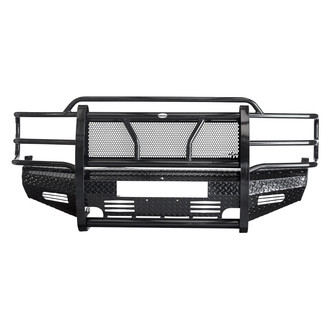 Frontier Truck Gear® - Original Series Full Width Black Powder Coated Front HD Bumper with Full Grille Guard