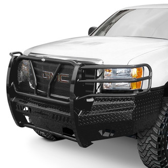 Frontier Truck Gear® - Original Series Full Width Black Powder Coated Front HD Bumper with Full Grille Guard