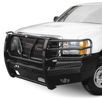 Frontier Truck Gear® - Original Series Full Width Black Powder Coated Front HD Bumper with Full Grille Guard