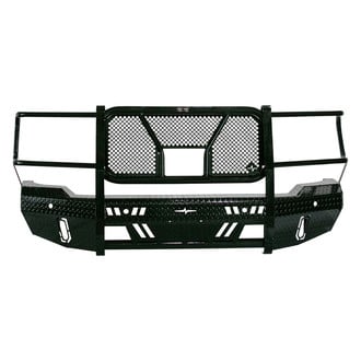 Frontier Truck Gear® - Original Series Full Width Black Powder Coated Front HD Bumper with Full Grille Guard