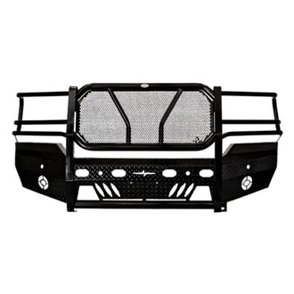 Frontier Truck Gear® - Original Series Full Width Black Powder Coated Front HD Bumper with Full Grille Guard
