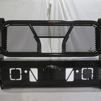 Frontier Truck Gear® - Original Series Full Width Black Powder Coated Front HD Bumper with Full Grille Guard