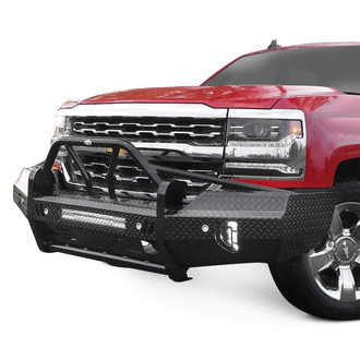 Frontier Truck Gear® - Xtreme Series Full Width Black Powder Coated Front HD Bumper with Pre-Runner Guard