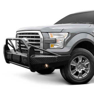 Frontier Truck Gear® - Xtreme Series Full Width Black Powder Coated Front HD Bumper with Pre-Runner Guard