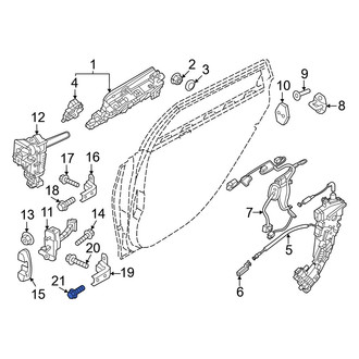 Genesis OE - Upper Outer Door Hinge Bolt