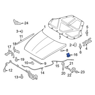 Genesis OE - Hood Release Cable Clip
