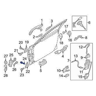 Genesis OE - Upper Outer Door Hinge Bolt