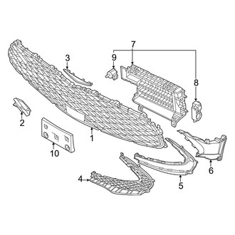 Genesis OE - Front Bumper & Grille - Grille & Components
