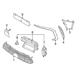 Genesis OE - Front Bumper & Grille - Grille & Components