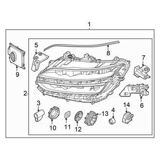 Genesis OE - Front Lamps - Headlamp Components