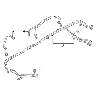 Genesis OE - Cooling - Hoses & Lines (Rear Cooling), (Base / Advanced AWD)