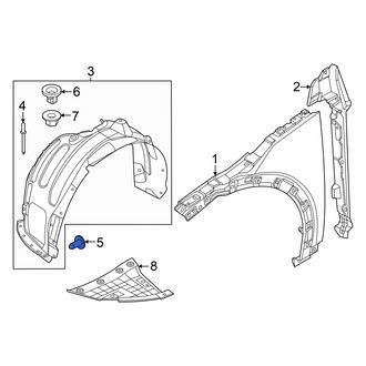Genesis OE - Floor Pan Splash Shield Clip