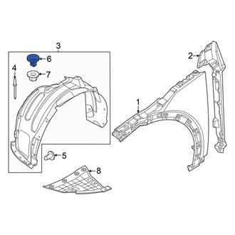 Genesis OE - Floor Pan Splash Shield Clip