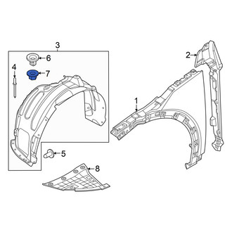 Genesis OE - Floor Pan Splash Shield Clip